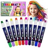 10 Stück Temporäre farbige Haarfärbemittel,Farben Haarkreide für Kinder...