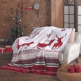 Weihnachts Kuscheldecke 150x200 Weihnachten Fleece Decke X-Mas Winterdecke...
