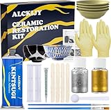 Kintsugi-Reparaturset in Gold und Silber, 19-teiliges Reparaturset für...