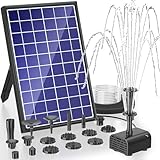 Biling Solar Brunnenpumpen 7.5W Solar Teichpumpe mit Akku, 3600 mAh...