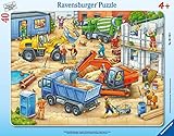 Ravensburger Kinderpuzzle - 06120 Große Baustellenfahrzeuge - Rahmenpuzzle...