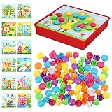 Halinuia Mosaik Steckspiel ab 3 Jahre Bunte Zuordnungsspiel Steckspiel...