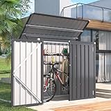 YODOLLA Outdoor Mülltonnenbox mit Gasdruckfeder, Wetterfest Gerätehaus...