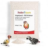 FederTraum Vogelsand 5 kg – natürlicher Vogelsand für Ziervögel –...