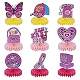 Minnhua 9 Stück 00er Thema Party Dekorationen Bienenwabe 2000er Waben...