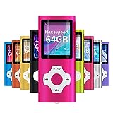 Mymahdi MP4 /MP3 beweglicher Spieler, Rosa mit 1.8 Zoll LCD-Schirm und...