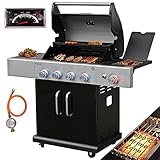 Vaiko Gasgrill Madison mit 800°C Infrarot & Grill-Thermometer,...