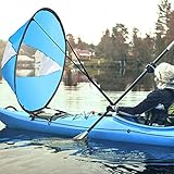Groß 108cm Kajak Windsegel Paddel Tragbar Kanus Popup Downwind Segel Kit...
