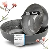 Moritz & Moritz VIDA Servierschalen Set Anthrazit - 2x Große Schalen aus...