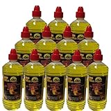 12x 1 Liter Flaschen Brenngel Gelkamine Ethanolkamine Wandkamine Gel...