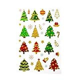 Oblique Unique® 36 Weihnachts Sticker Glitzer Xmas Aufkleber für...