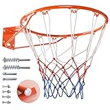 Dripex Massiver Basketballkorb Ø45 cm Wandmontage Basketballnetz mit...