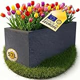 Ondis24 Pflanzkübel Vulkan, 57L Pflanzvolumen, rechteckig, Blumenkasten...