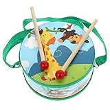 TOYANDONA Kinder Trommel Set Holz Trommel Spielzeug Mit Drumsticks...