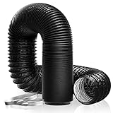 Hon&Guan ø100mm Abluftrohr, 2,5m PVC Alurohr Flex-Schlauch mit 2...