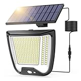 spqment Solarlampen Strahler Außen LED mit Bewegungsmelder, 288 LED Solar...