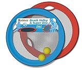 alldoro 60040 Beach Volley & Super Disc, 4 tlg. Set, Strand-Volleyball...