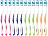newgen medicals Zahnbürsten Hand: 12er-Pack Marken-Zahnbürsten mit...