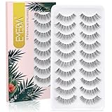 3D Falsche Wimpern 10 paare, natural fake lashes natürliche 3D kurze...