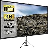 VEVOR 16:9 Beamer Leinwand 4K HD Stativleinwand Projektionsfläche...