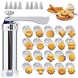 Gebäckpresse für Spritzgebäck Edelstahl Spritzgebäck Presse mit 20...