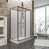 Schulte Fertigdusche Komplettdusche 120 x 90 cm Duschtempel Ibiza, 5 mm...