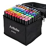 ARTHEHE 80 Farben Marker Set Alkohol Marker Set für Erwachsene Marker...