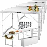 KESSER® Multifunktionstisch Profi 3- teilig, 100 x 60 cm, Tapeziertisch...