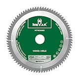 METAK HM Kreissägeblatt 254x30mm, 80 Zähne für Holz - Kompatibel mit...