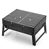 AGM Holzkohlegrill Picknickgrill Edelstahl Kleiner Grill Portable...