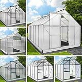BRAST® Gewächshaus Aluminium mit Fundament rostfrei 38 Modelle...