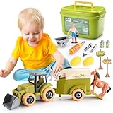 HappyKidsClub Traktor Spielzeug ab 3 4 5 6 Jahre Junge, Geschenk Junge 3-5...