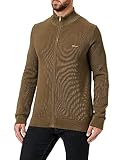 GANT Herren Cotton Pique Zip Cardigan Strickjacke, Juniper Green, Standard