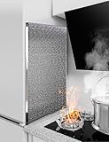 Hitzeschild für Küche – Gasherd-Spritzschutz, Aluminium-Wärmedämmung...
