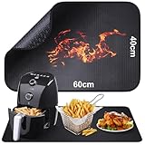 Feuerfeste Unterlage - 40 x 60cm Hitzebeständige Matte für Luftfritteuse,...
