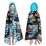 Jungen-Strandtücher mit Kapuze für Kinder im Alter von 4–8 Jahren,...