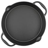 BBQ-Toro Gusseisen Grillpfanne Ø 35 cm | Gusspfanne mit zwei Griffe und...