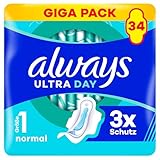 Always Ultra Day Damenbinden Normal (Größe 1) Mit Flügeln 34 Stück,...