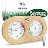 NORDHOLZ® Sauna Thermometer Hygrometer 2in1 - Zuverlässig & genau für...