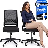 VALKENSTOL M2 Bürostuhl Ergonomisch ohne Armlehne und ohne Kopfstütze...
