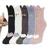 Justay Sowarm Kuschelsocken Damen Flauschige Wintersocken Thermosocken...