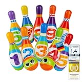 all Kids United® Kegelspiel für Kinder Bowling-Set XXL mit 10 weichen PU...