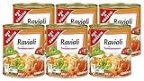 Gut & Günstig Ravioli in Tomatensauce 6x800g Dose Fertiggericht Nudeln mit...