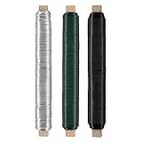 Nordstern Blumendraht Basteldraht Grün/Silber/Schwarz 3er Pack -...