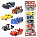 Cars Autos, Car Spielzeug, 6 Stück Spielzeugautos, Kleine Fahrzeuge für...