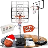 VALENESS® Basketballkorb Outdoor - [135 bis 305 cm] Höhenverstellbarer...
