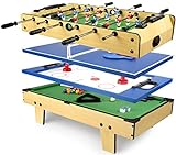Leomark Multigame Mobile Spieltisch ~aus Holz ~Tischfußball, Billard,...