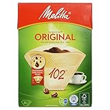 Melitta Filtertüten 102, 3 Aromazonen, Naturbraun, 80 Stück