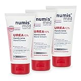 numis med Handcreme mit 10% Urea - 3er Pack Hautberuhigende Hand Creme für...