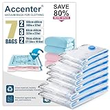Accenter Vakuumbeutel für Bettdecken im 7er-Pack Vacuum Bags for Clothing...